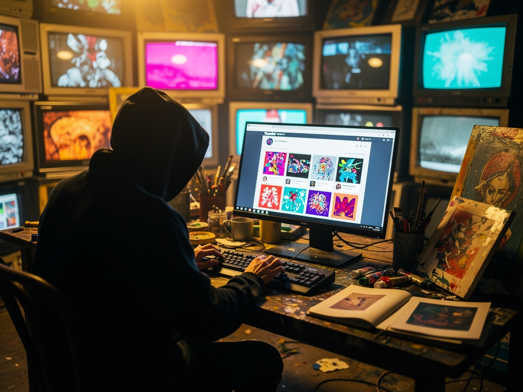 Imagina si: Un desconocido ha estado utilizando tu antigua cuenta de Tumblr abandonada para publicar arte vanguardista, y de 