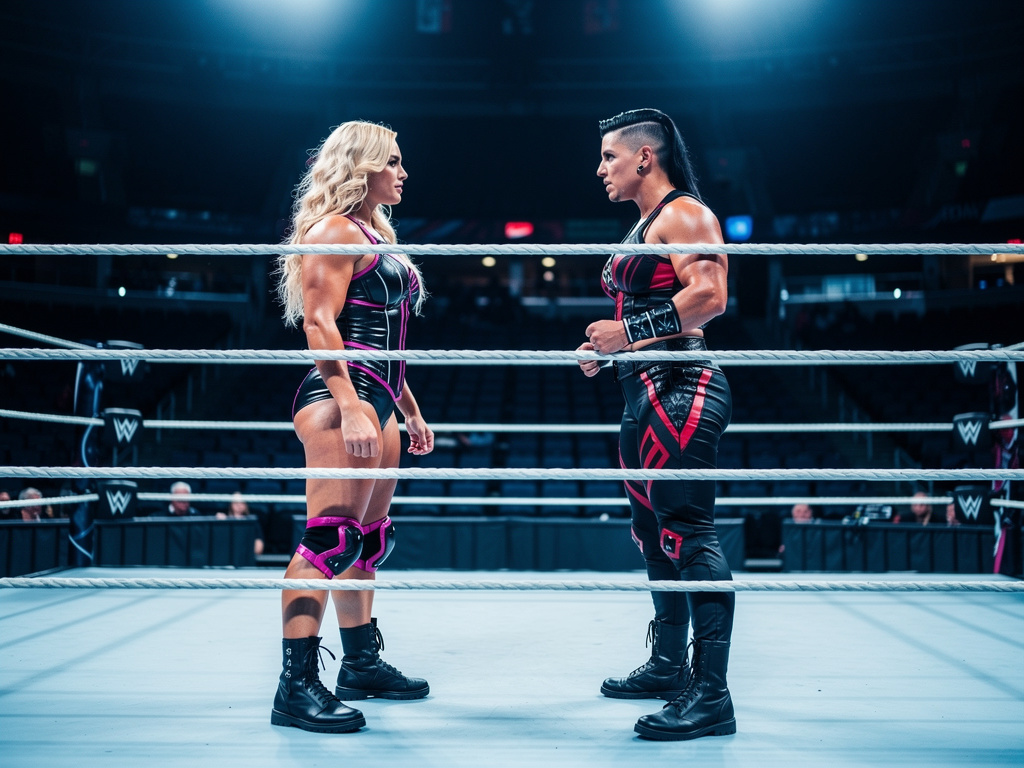 Imagine si: Catcheuse Charlotte Flair contre Rhea Ripley