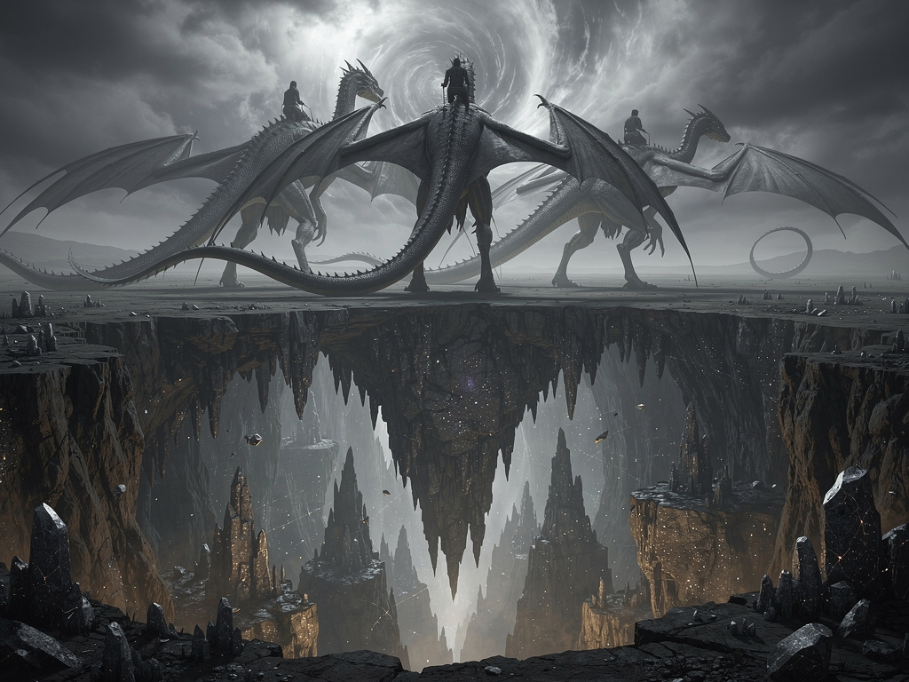 سيذهب البشر إلى تحت الأرض على ضهر التنانين منبهرين بظخامة المكان هناك