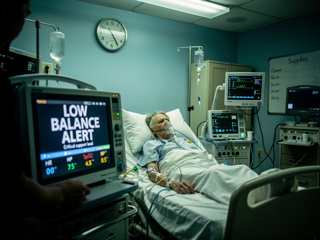 Hãy tưởng tượng nếu: Thành phố đã giới thiệu một hệ thống chăm sóc sức khỏe "trả tiền khi sử dụng", và bạn đang xem khi máy h