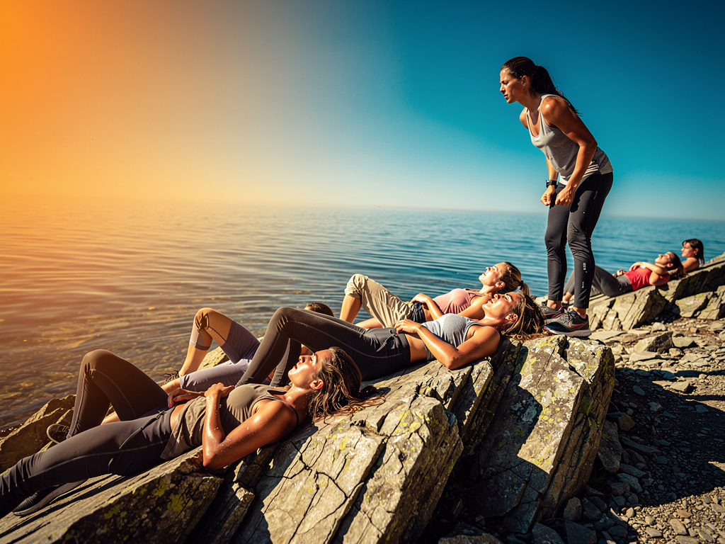 Hayal et: Güneş, gökyüzünde kendini daha fazla göstermek istercesine parlıyor, tenimizi yakıyordu. Kızlar, güçlerini neredeys