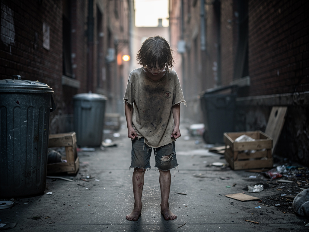 Imagine if: As a poor boy trying hard to survive.