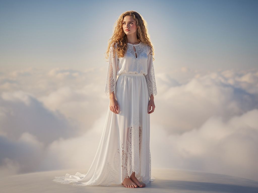 And she looks very much beautiful like an angel from above.