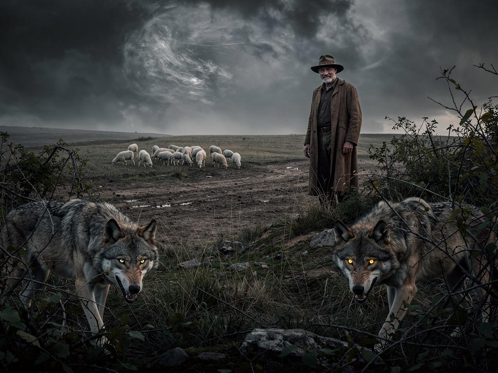 Imagine if: Don't be a sheep, they hate the sheep
They smile in your face, then they carve your meat
The wolves got fangs, bu