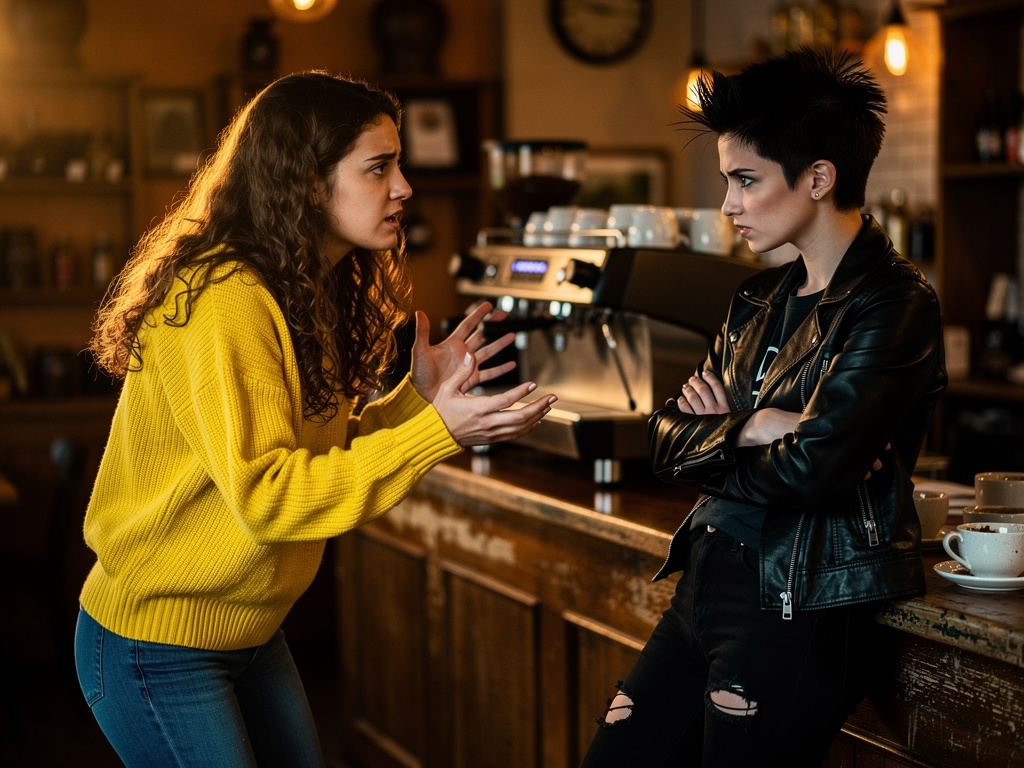 Представь, если: — Надя, привет… ты куда пропала?
— а тебе не похуй?

— ты чего так… я переживала
— да неужели

— ну да… мы ж