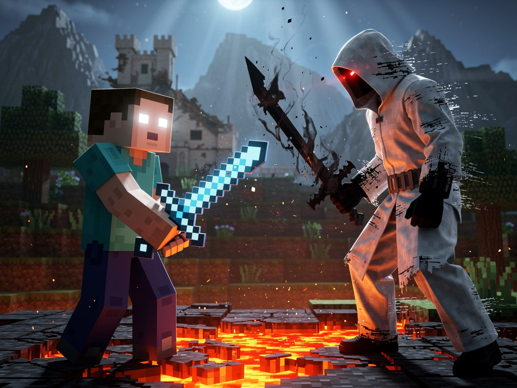 Hayal et: Herobrine entity 303 ile savaşacak