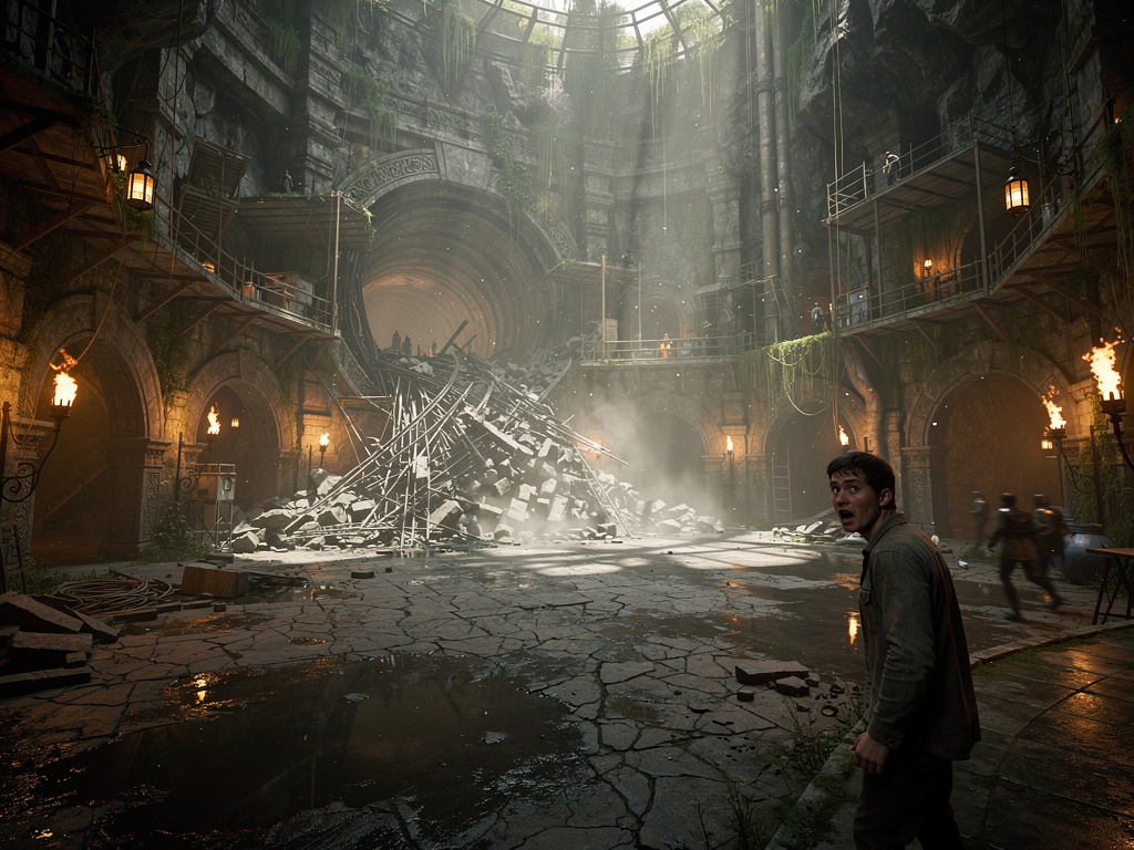 تخيل لو: تعثرت في مدينة سرية تحت الأرض، لكن المدخل انهار ورائي، والآن أصبح أنا مطاردًا من قبل حماة المدينة الذين لا يرحمون ال