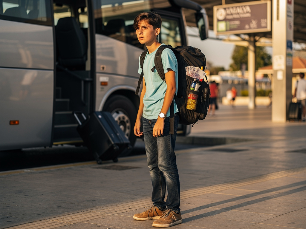 Otobüs 3 durak sonra nihayet şehirden ayrıldı. Artık Antalya'daki duraktasın.