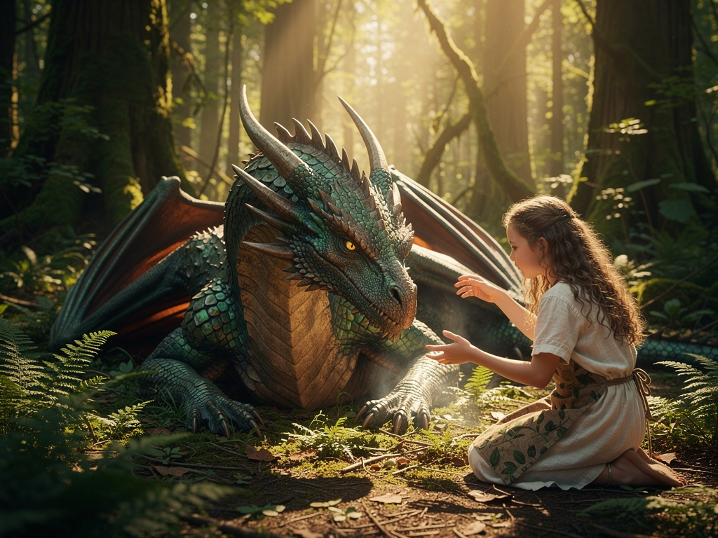 Imagina si: Un dragón que se extravía en un bosque y es encontrado por una niña. La niña tiene un vínculo jamás escrito...los