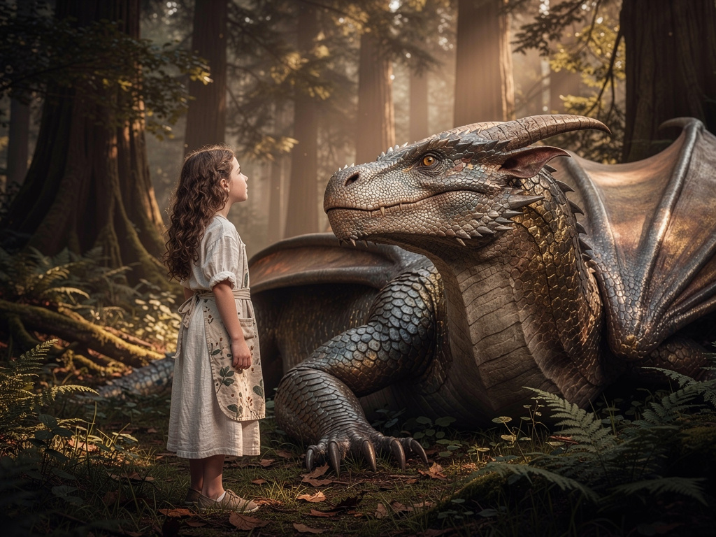 Primer capítulo: la niña es secuestrada por el dragón y juntos aprenderán a convivir.