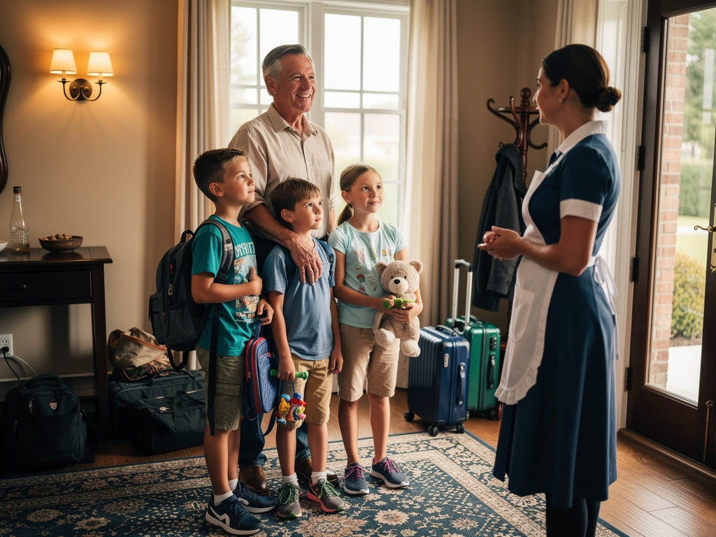 Imagine if: The house keeper.    Obi, the owner of the house, with three kids, hired a maid.