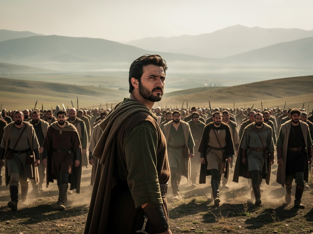 Bana inananları toplayıp Bizans'ın üstüne yürüdüm.