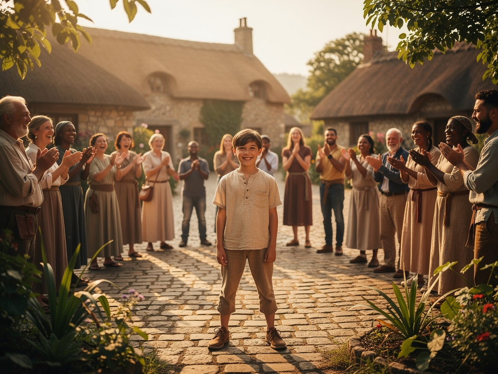 يصبح بطل القرية ويصفقون له الجميع