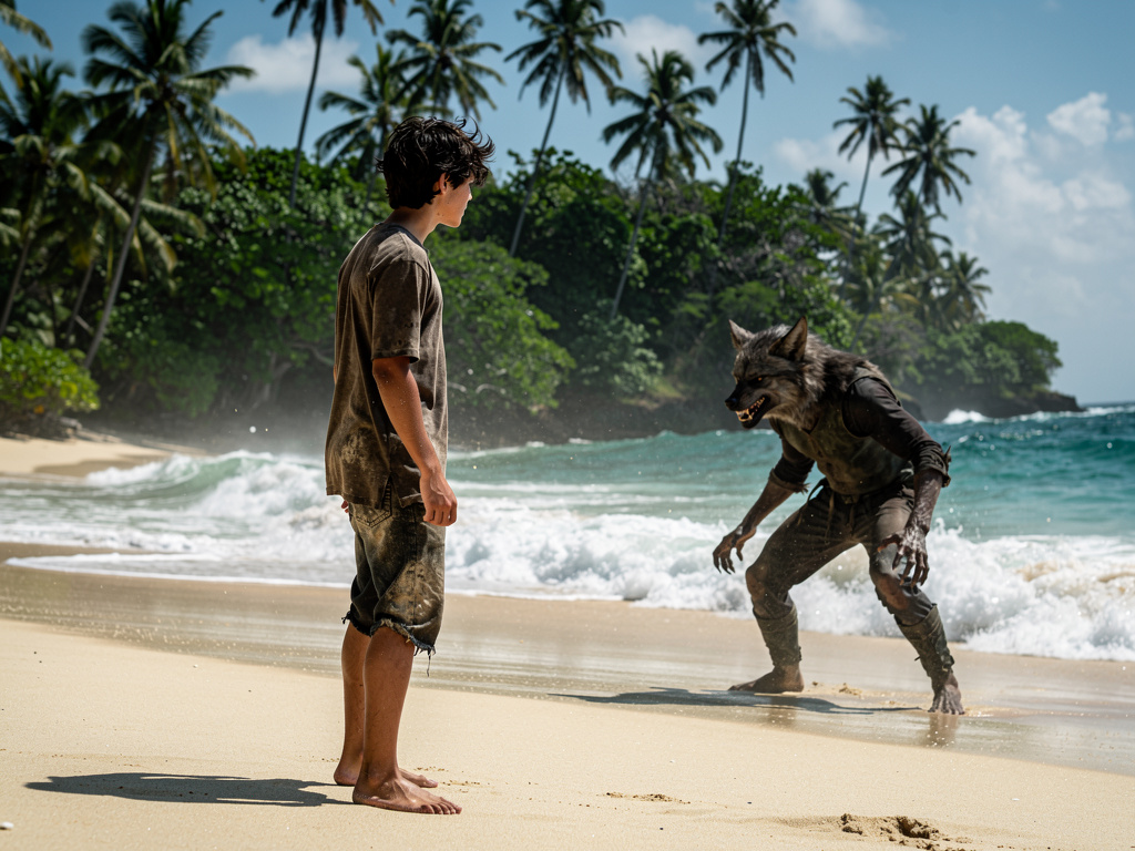 I was stuck in an island with my enemy , and he is hell bent on killing me because he thought I am a threat to his existence,