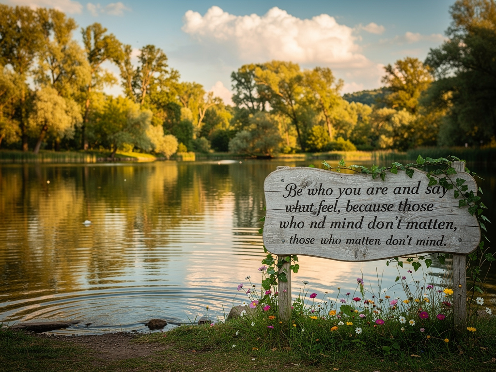 Imagine if: Be who you are and say what you feel, because those who mind don't matter, and those who matter don't mind. Berna