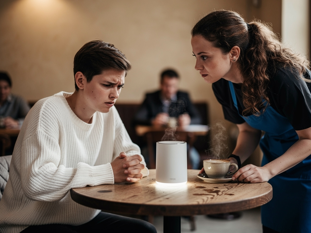 Imagine si: Vous êtes dans un café lorsque le barista vous chuchote que les nouvelles "tasses intelligentes" suivent les conv