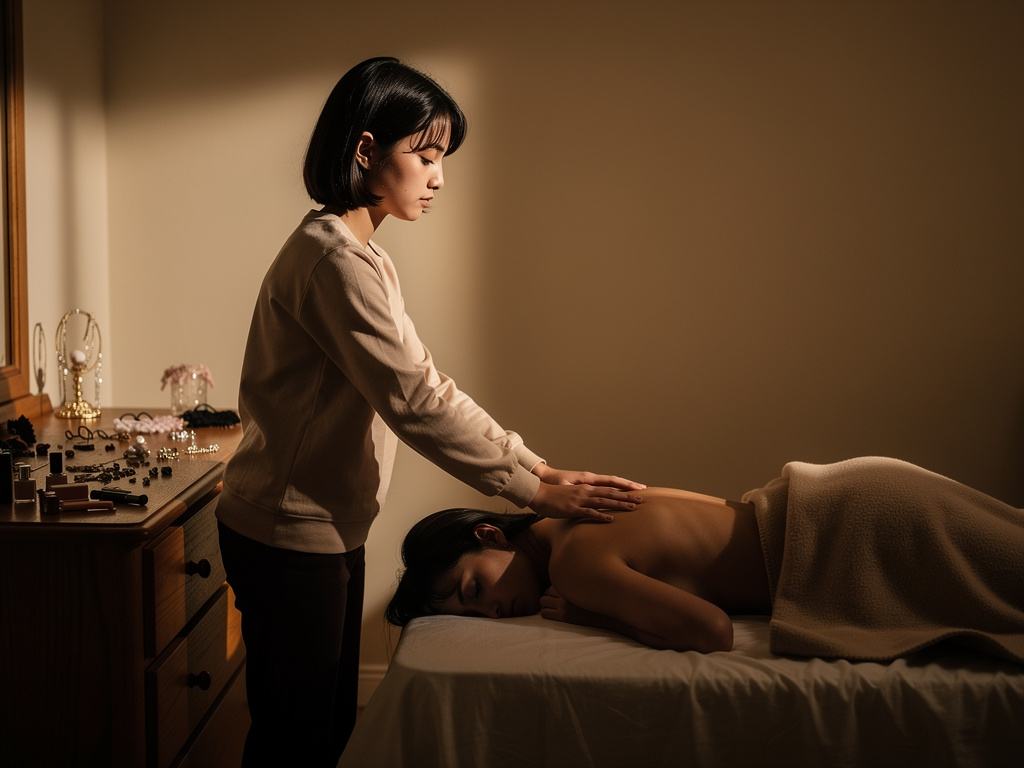 But as I massage her .. things take an unpredictable turn and things start getting.