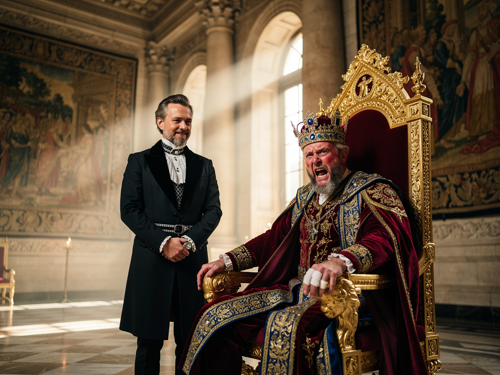 تخيل لو: كان هناك ملك في قصره ، نادى الوزير بزعر و صياح: " الحقني يا وزير " . جاء الوزير بهرولة قائلا: " في ايه يا مولاي حصل