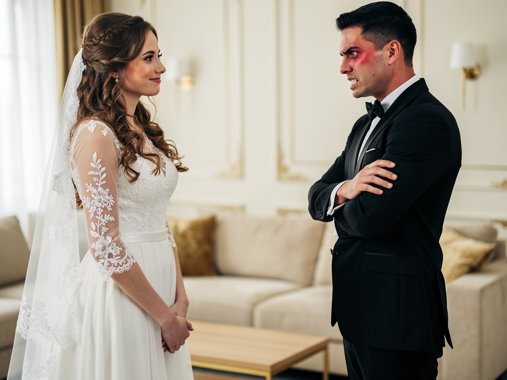 تخيل لو: انك تزوجت برجل وسيم ولكنه عصبى.