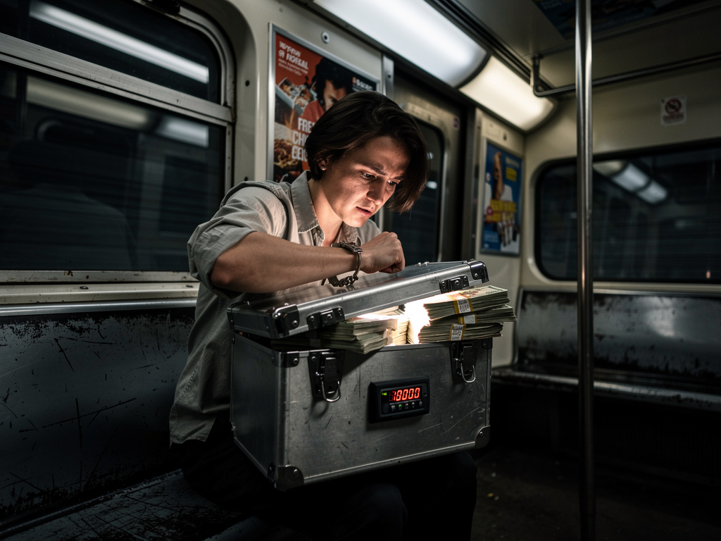 Imagine if: You're handcuffed to a briefcase full of cash in a runaway subway car, and the person who cuffed you just jumped