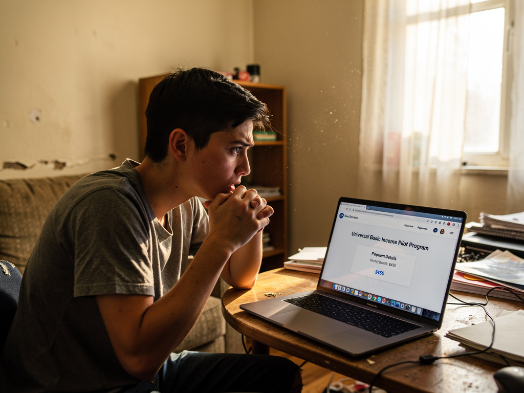 Imagina si: Acaba de lanzarse en tu ciudad el primer programa piloto de "ingreso básico universal" y eres uno de los afortuna