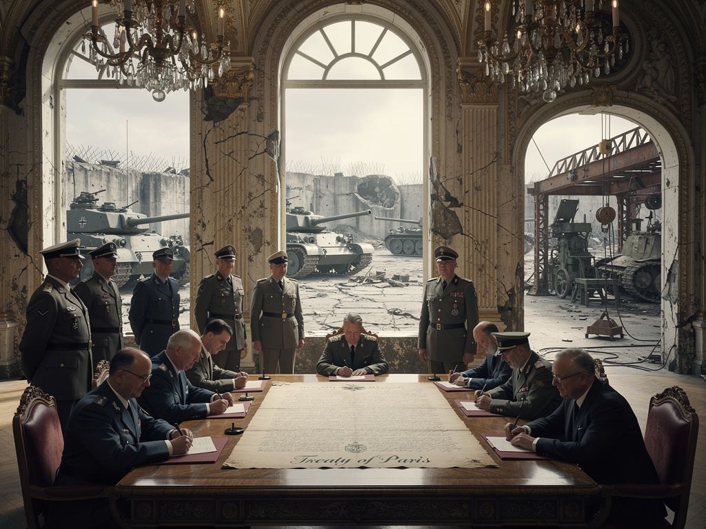 Paris antlaşması ile Almanlar Fransa'yı vasalı yapıyor.