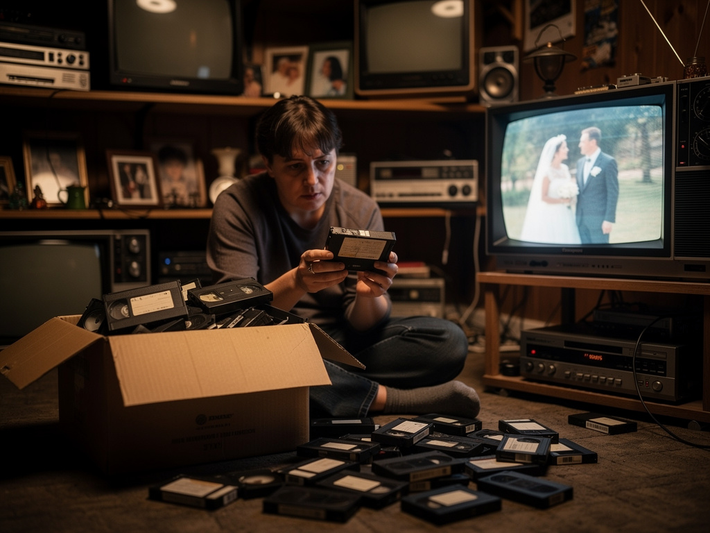 تخيل لو: كنت أتمشى على صندوق من أشرطة الفيديو القديمة للعائلة عندما وجدت تسجيلًا ليوم زفافك، وآلمك ألمًا شديدًا تذكر الحياة ا