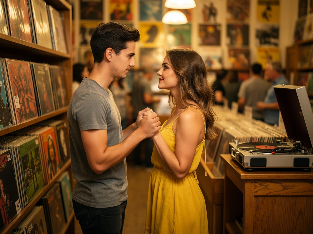 Termina la primera canción, a pesar de que había más personas en el local de discos, ellos dispusieron a escuchar una canción