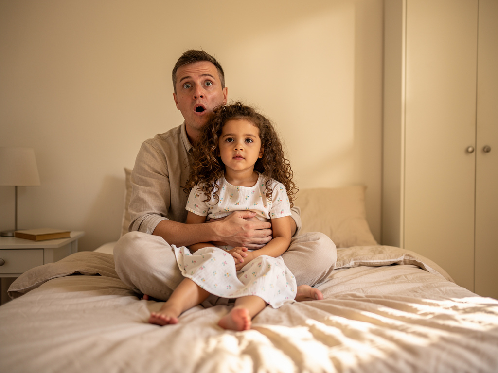 تخيل لو: تخيل تستيقظ من نومك تلاقي قدامك طفلة بريئة تجلس في حضنك