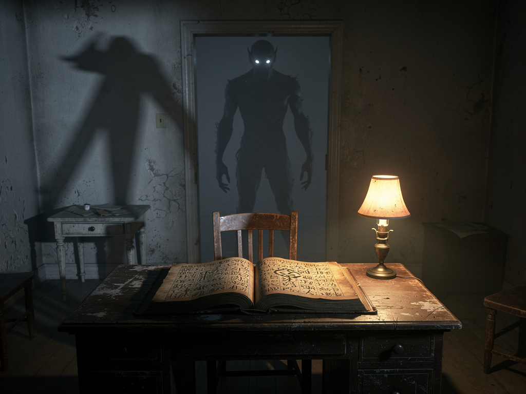 تخيل لو: أنا حارس كتاب غامض مغلف بالجلد، يكتب نفسه، وقصصه تصبح حقيقية بأكثر الطرق غير متوقعة، وأحيانا مخيفة - والليلة، كتب فص