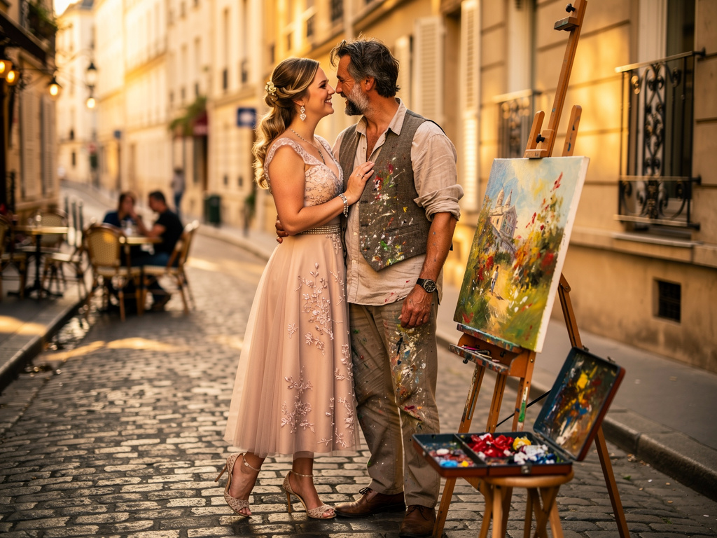 Imagine si: À Paris, une jeune fille riche nommée Élise rencontre Lucas, un artiste peintre pauvre, près de Montmartre.
Ils p