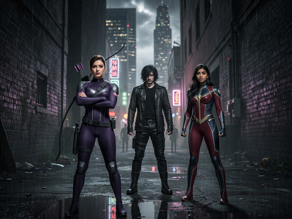 Imagina si: Quiero hacer una historia interactiva de Young Avengers liderados por Kate Bishop y Kamala. Mi personaje no es el