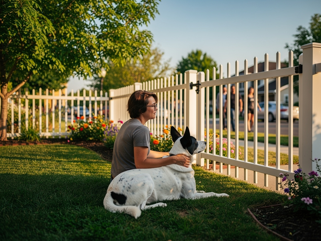 Imagine se: Você está sentado no quintal, seu melhor amigo está deitado no chão observando por entre as barras do portão as p