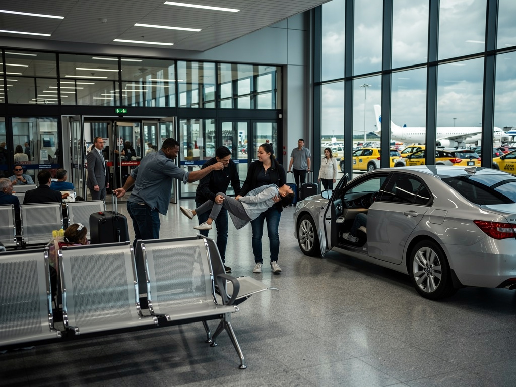 Bir kadın havalimanın da uçak tan insin yürüsün o sırada 2 adam kadın bayıltsın ve kadını arabaya bindirsinler