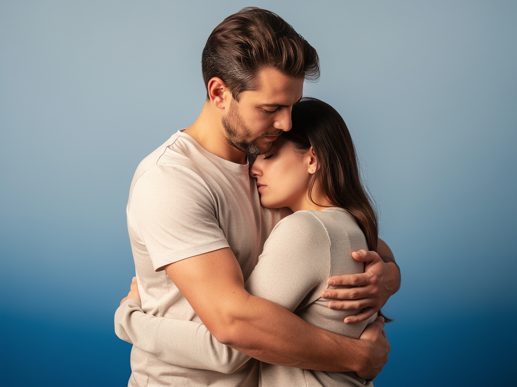 Imagine if: A couple hugging.