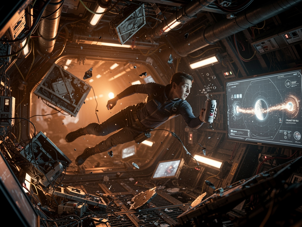 تخيل لو: تم تضرر سفينتي الفضائية في هطول النيازك، وعندما أطفو عبر كابينة مليئة بالأنقاض، أرى أن الذكاء الاصطناعي للسفينة قد س