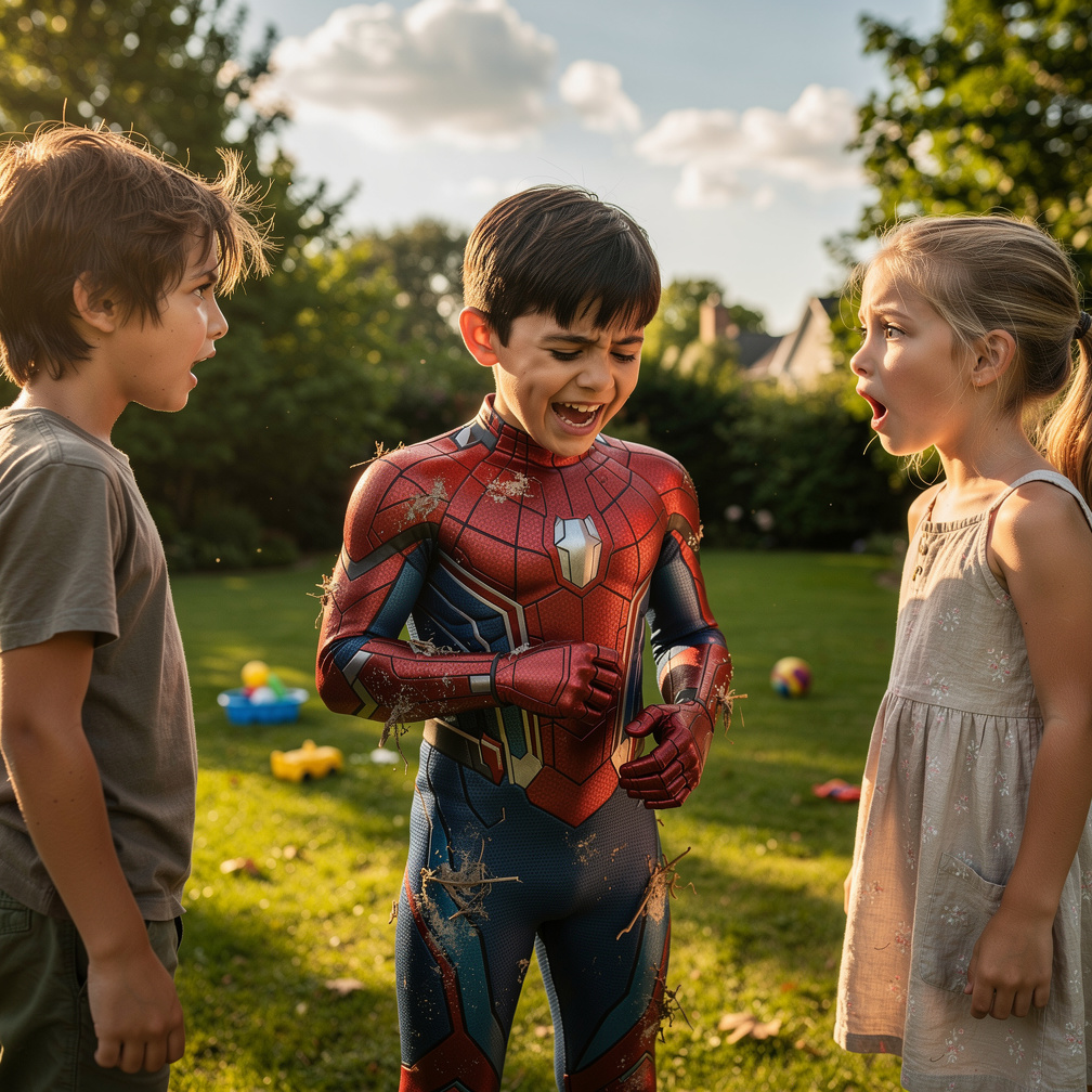 تخيل لو: احمد راح يلعب مع أصدقائه فجأ وجد بدله اسبيدرمان قال لما البسها