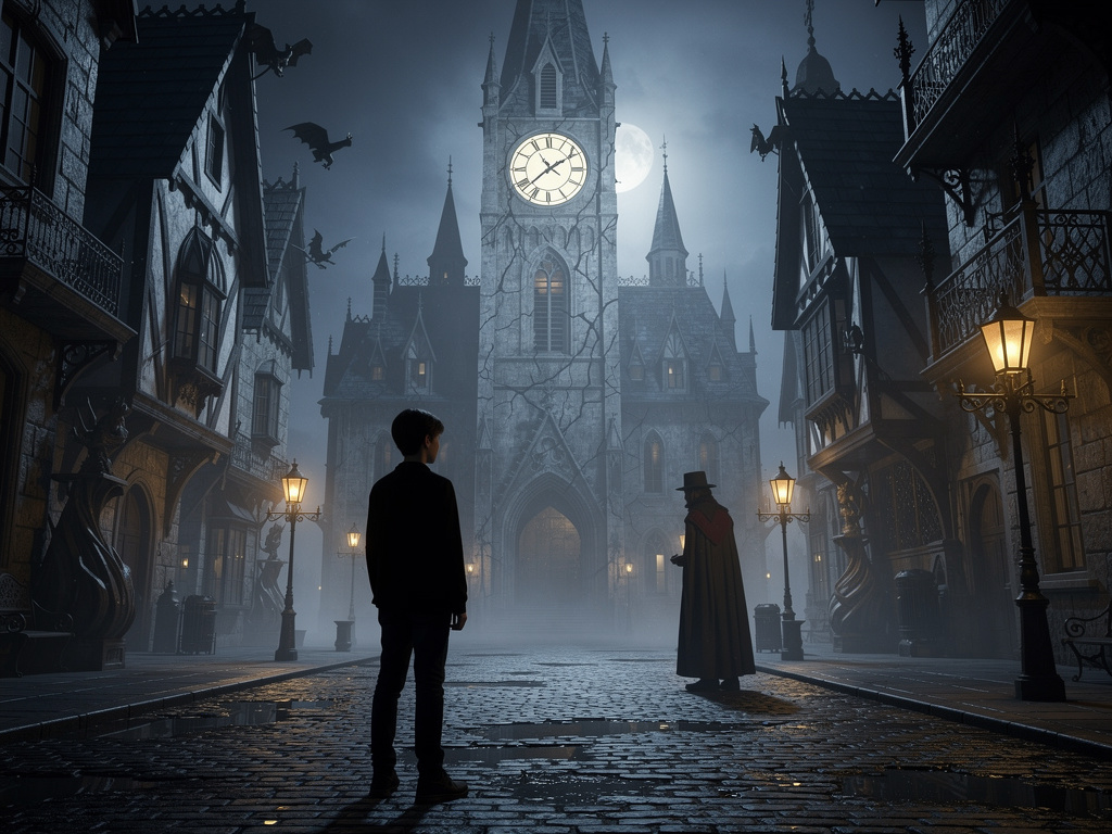 تخيل لو: كل مرة يضرب فيها الساعة منتصف الليل، يتغير المدينة حولي إلى نسخة معوجة وغوتية من نفسها، وأنا الوحيد الذي يلاحظ - أو 