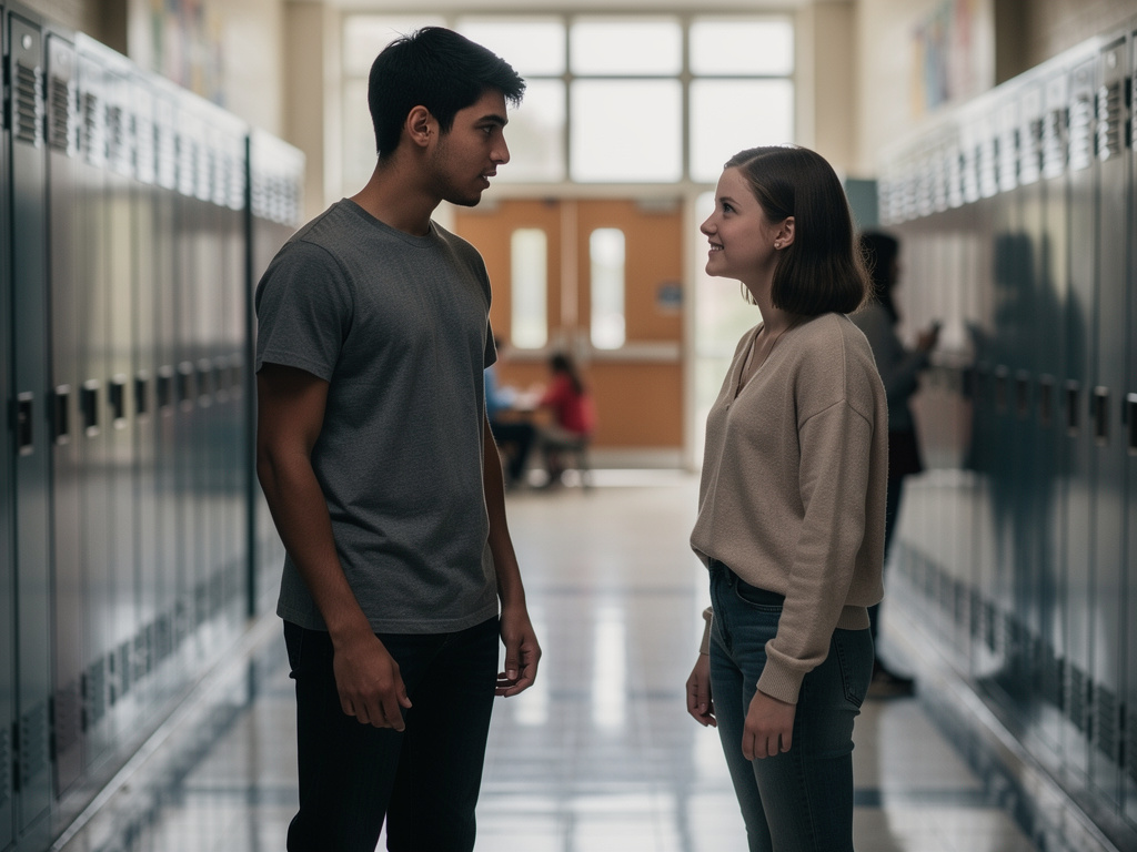 أمين الملقب بإله و أيضا شاب عادي لكن يخفي غموضه و قوته عندما يدخل مدرسة ثانوية مع مرور الوقت يتعرف على فتاة جميلة اسمها غوين 