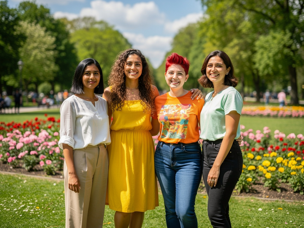 تخيل لو: في يوم جميل، كانت ناديا وساجدة وآية وريتاج أربع صديقات ما يفترقوا أبدًا، كل وحدة فيهم مميزة بطريقتها.
ناديا كانت طيب