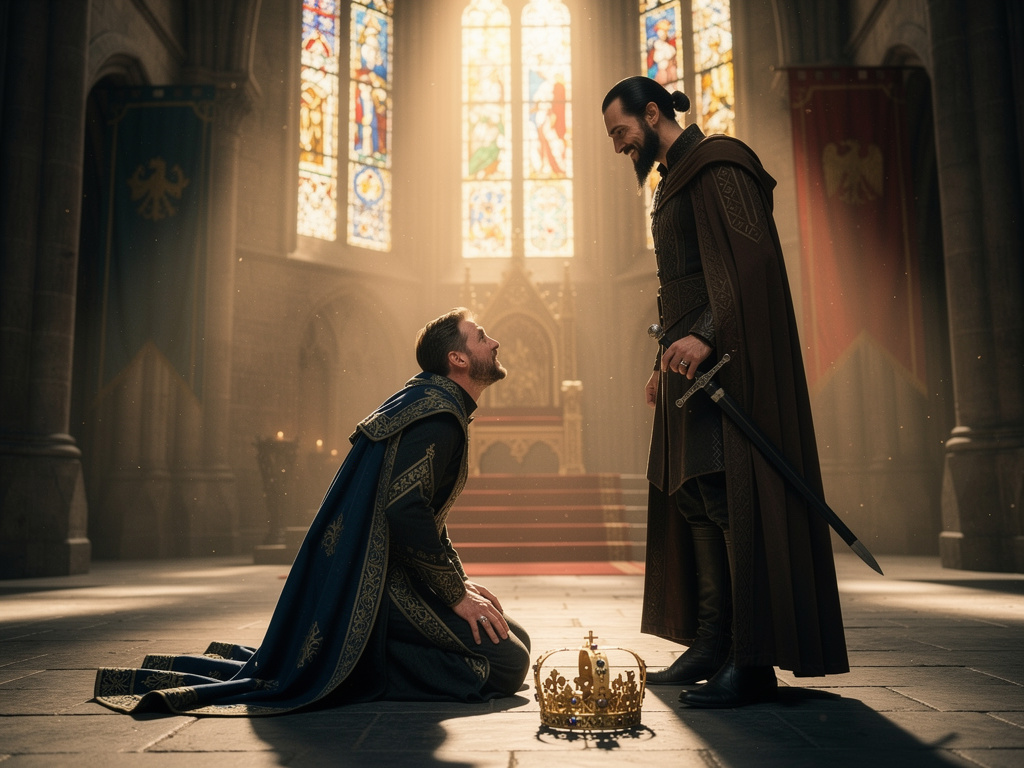 تخيل لو: ملك عادل يتعرض لخيانة من وزيره الشرير.