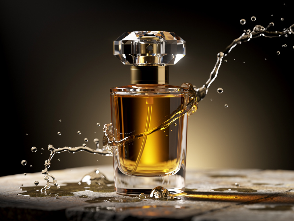 Text on screen: "Abu Yazid Perfumes" in elegant gold font
Second text: "Luxury you can feel