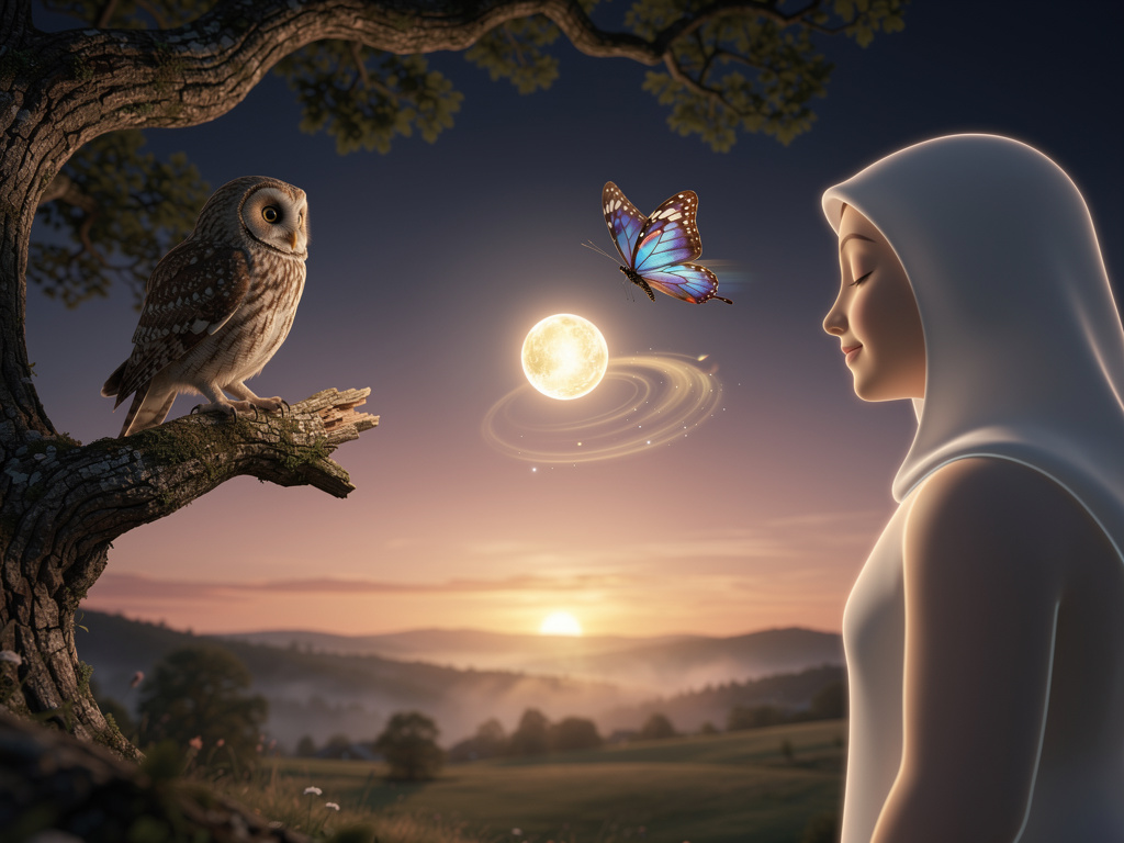 ضحكت رفيف وهي تدور حول النجم الصغير وقالت: "هذه مجرد البداية! الشمس قادمة الآن، وستجعل كل شيء يلمع مثل الذهب. انظر هناك خلف ا