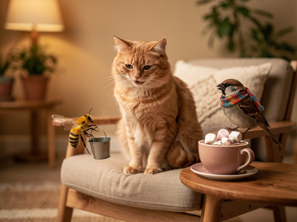 عادت لولو إلى منزلها الصغير الدافئ، وحضرت لنفسها كوباً من الكاكاو الساخن. وضعت فوق الكاكاو قطعاً من المارشميلو التي تشبه الغي