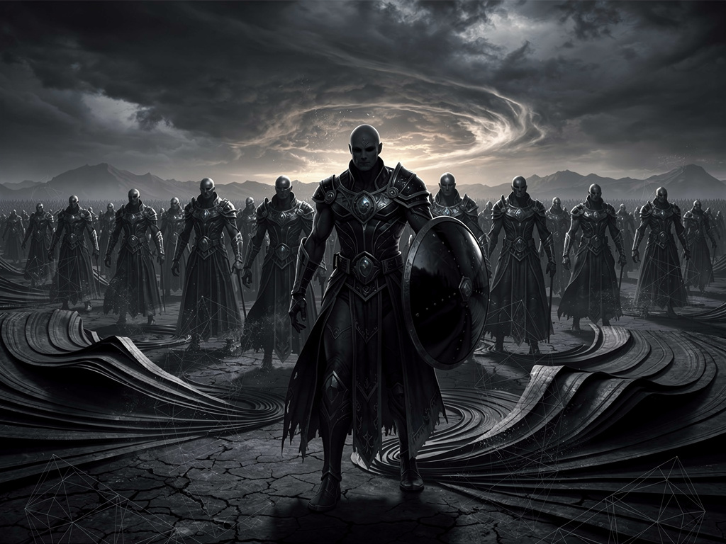 تخيل لو: الخامس، كيانٌ وُلِد من رحم العدم. بيده درع الأوبسيديان، وخلفه زحف "ناهي الوجود"؛ جيشٌ من ملوك الجن يطوي الأرض. مع كل