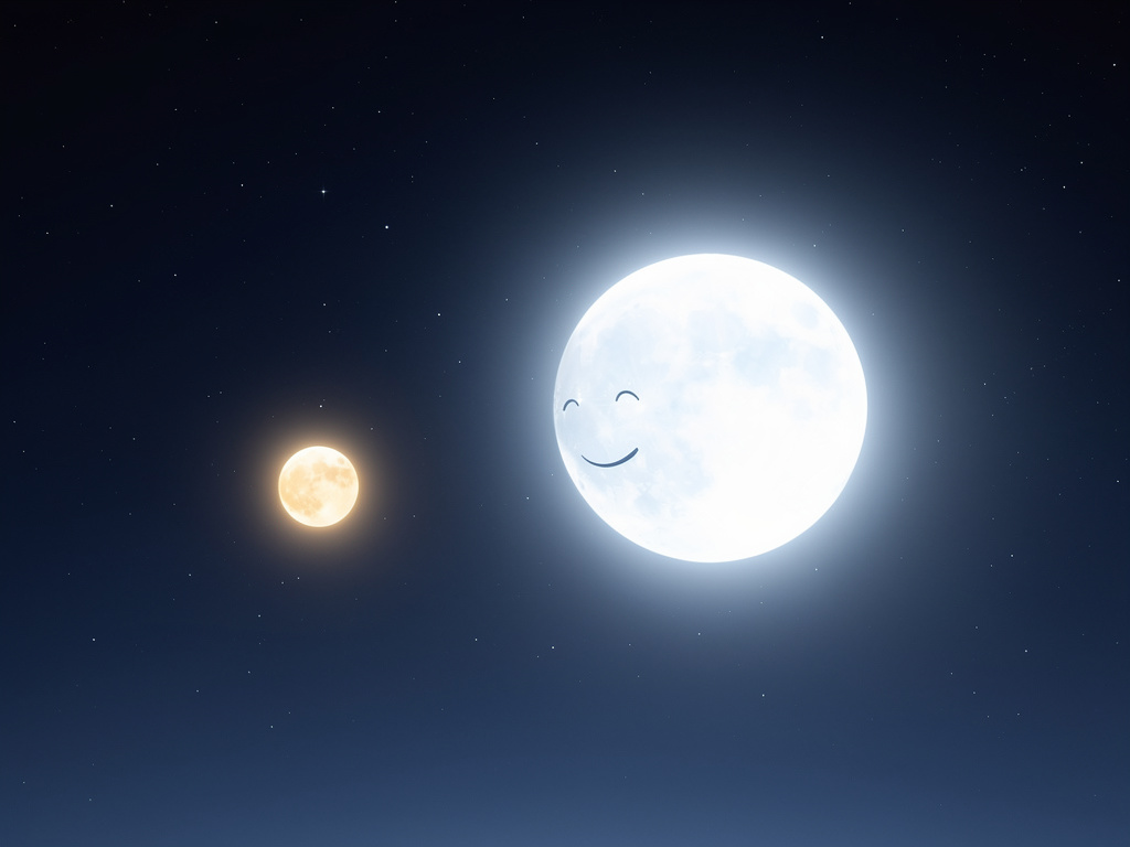 سأل لامع صديقه "قمر" الضخم الذي يشاركه السماء كل ليلة: "يا صديقي قمر، هل رأيت الشمس يوماً؟" ابتسم القمر بحنان وقال: "إنها ذهب