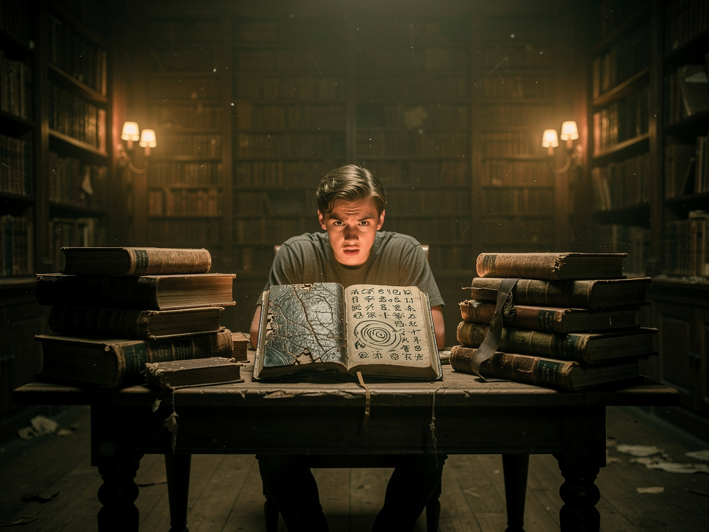 Imagine if: Arjun finds a hidden book in an old library with his name on it. Inside, it perfectly describes his life—until it