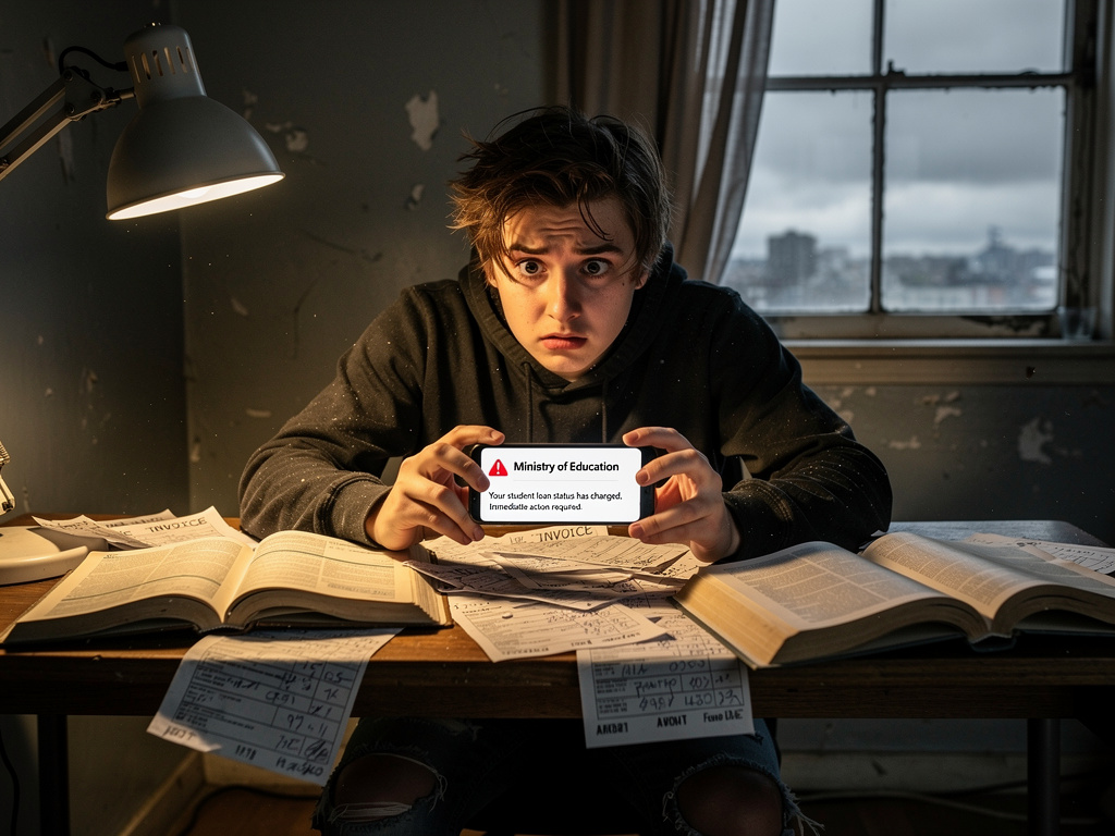 تخيل لو: يرن هاتفك بإشعار من وزارة التعليم: تم بيع ديونك الطلابية إلى جامع خاص، وتغيرت شروط السداد – مرة أخرى، ومعدل الفائدة