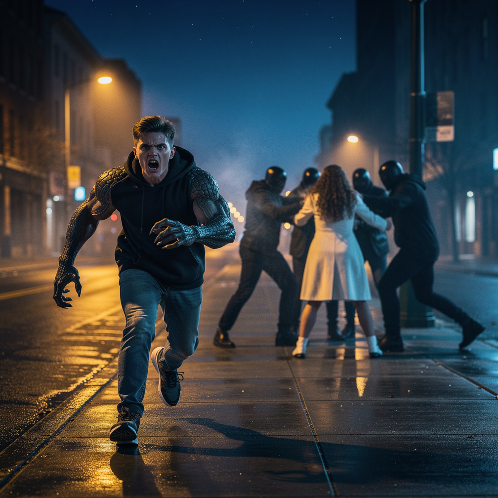 Sen aslında içinde muhteşem bir güç saklıyorsun  ama farkında değilsin ve bir akşam eve giderken bir kadına şiddet uygulandığ