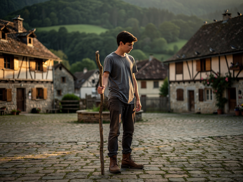 Imagine if: Write a hero first scene... Show him at first simple then twist it on a plot twist.